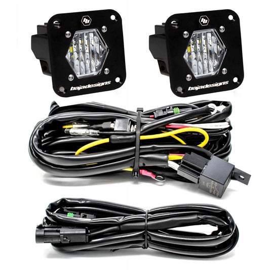 S1 Black Flush Mount LED Auxiliary Light Pod Kit - Universal Baja Designs