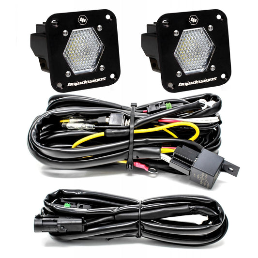 S1 Black Flush Mount LED Auxiliary Light Pod Kit - Universal Baja Designs