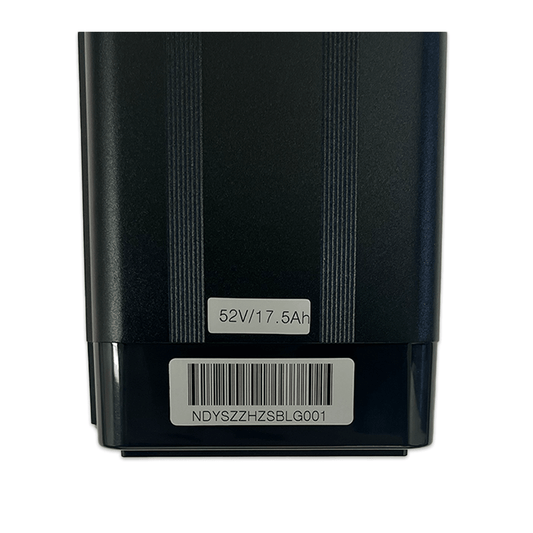 52V 17.5AH eBike Battery - Silver Fish/Seat Tube Style Battery - Single Pin Port for Coastal Cruiser - batteries - 52V-17.5AH-BTTRY eBike Super Shop