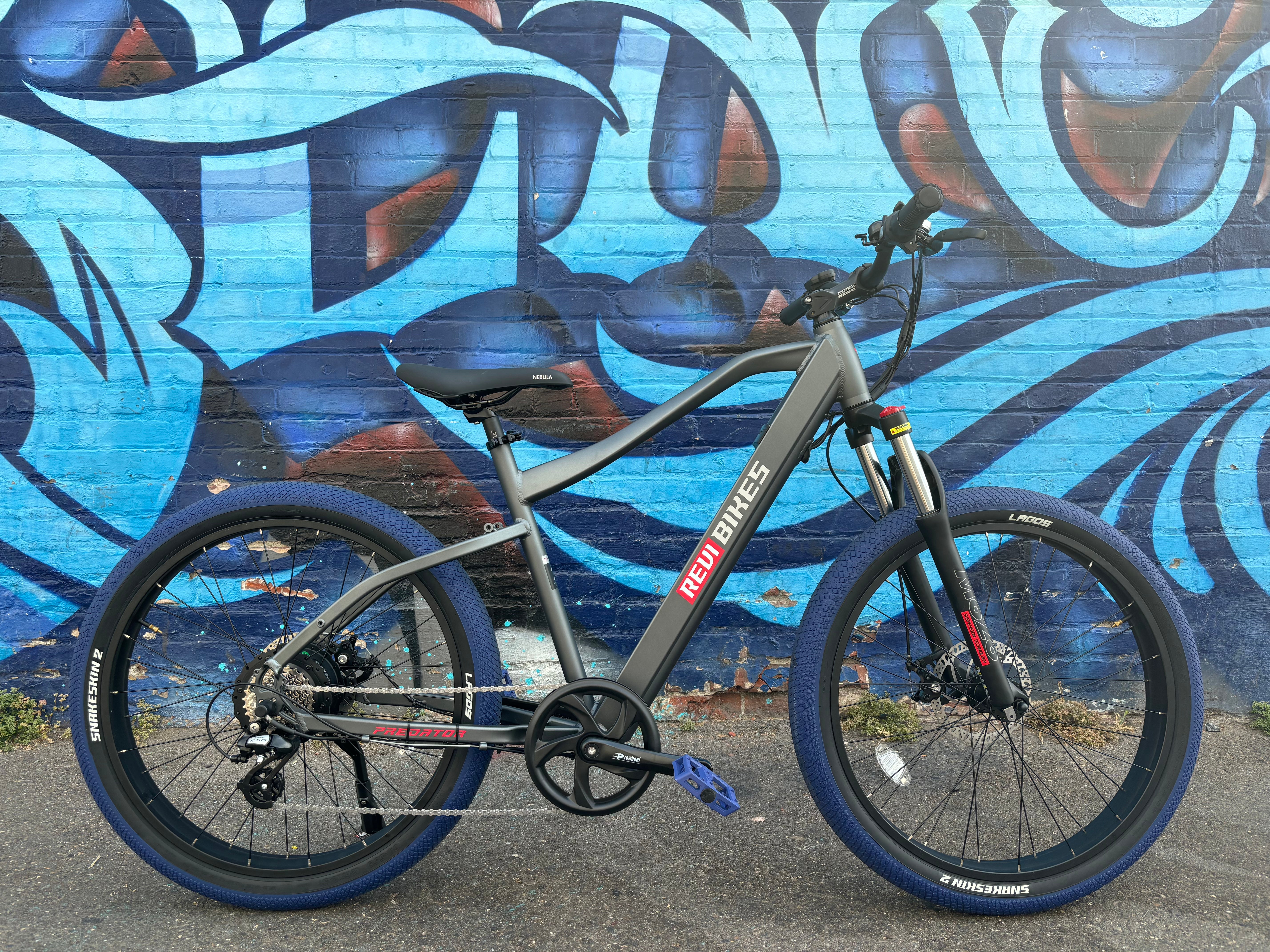 Custom Blue Midnight 750 w Electric Urban eBike 26x2.1 Urban tire electric bike - eBike Super Shop
