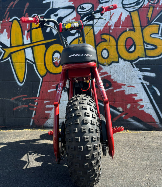 Custom EBOX Red Dragster X Fat Tire Electric Moto Bike - Electric Pit Bike - EBIKE|1357 eBike Super Shop