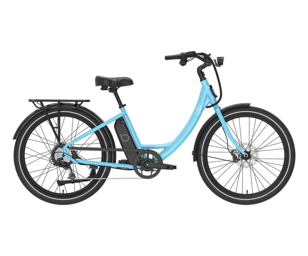 BLIX Sol X Electric Beach Cruiser eBike - Step Over 750 w Electric Commuter eBike - Cruiser - BLIX|BLUE|2879 eBike Super Shop