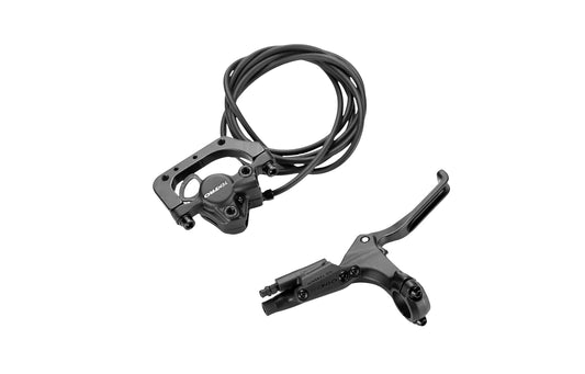 Alt text: Mokwheel Basalt and Basalt ST Tarmac ST left hydraulic eBike brakes set, product image showing the complete brake assembly.