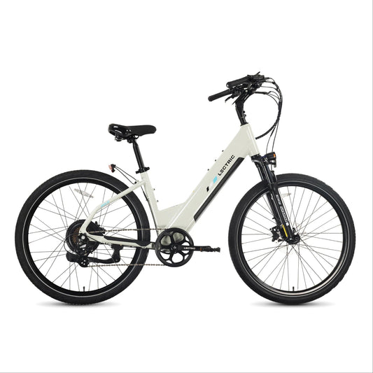 Lectric XPress 2 eBike in Stratus White, side view, against a plain background