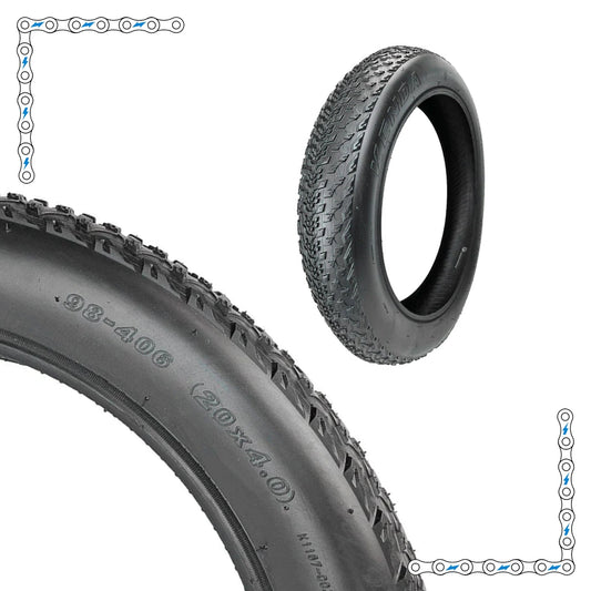 eBike Tires 20" x 4" Kenda Knobby for Fat Tire Electric Bike - Parts - EBIKE|TIRES|0501 eBike Super Shop