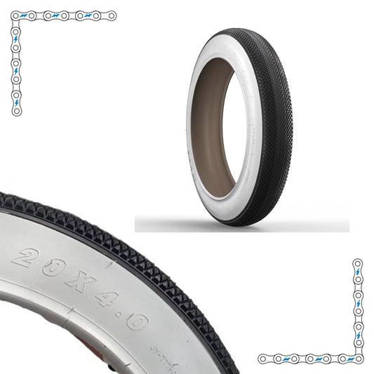 eBike Tires 20" x 4" White Wall Street Speedster for Fat Tire Electric Bike - Parts - EBIKE|TIRES|0503 eBike Super Shop