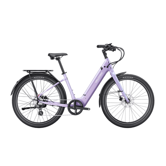Velotric Breeze 1 electric bike in Violet Haze color, side view, against a plain background