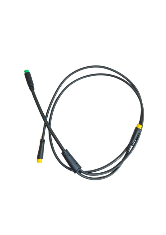 Product image of an eBike wiring harness designed for the Super73 ZX and ZXE, showing the display wiring harness with connectors and cables arranged on a white background.