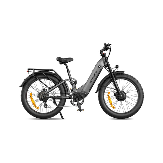 ENGWE E26 3.0 electric bike in graphite grey, side view, displayed on a white background