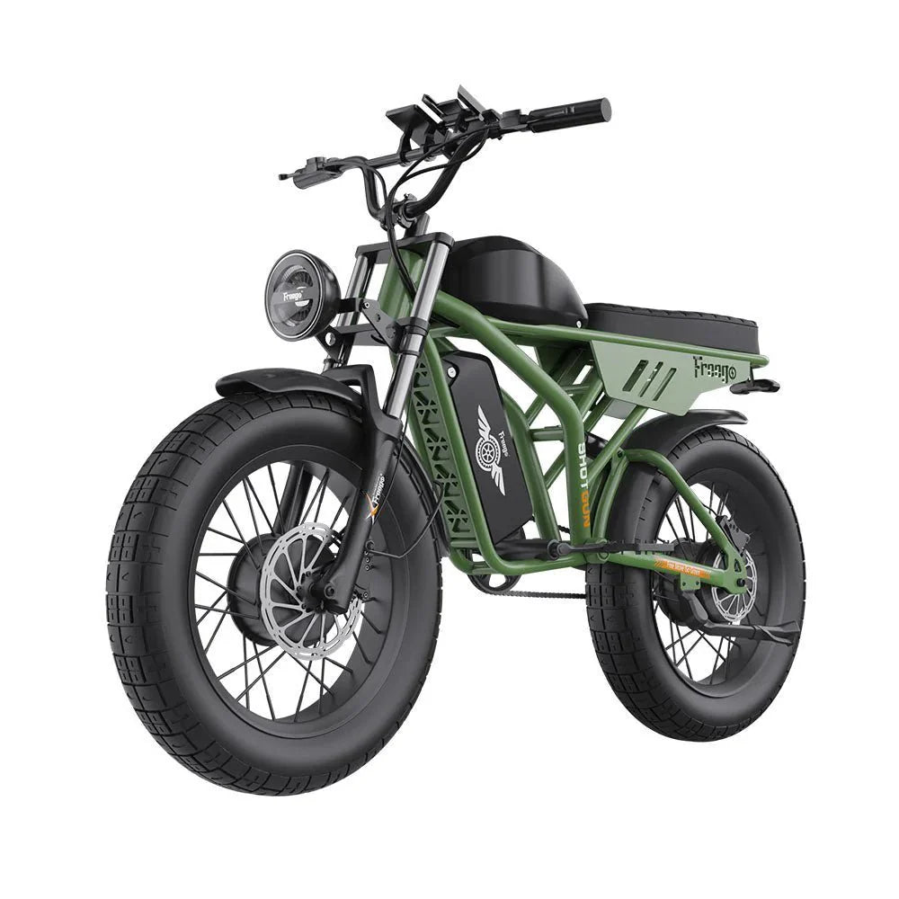 FREEGO Electric e - Moto Style eBike Shotgun Flash F3 Pro Dual Motor - Moto 750 w Electric Pit Bike - Moto Style - FREEG|GREEN|1823 eBike Super Shop