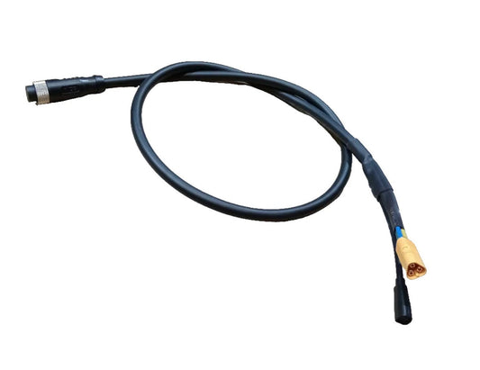 Alt text: Super73 eBike Motor Bridging Cable R:RX (Version 2) displayed coiled with connectors visible on both ends.