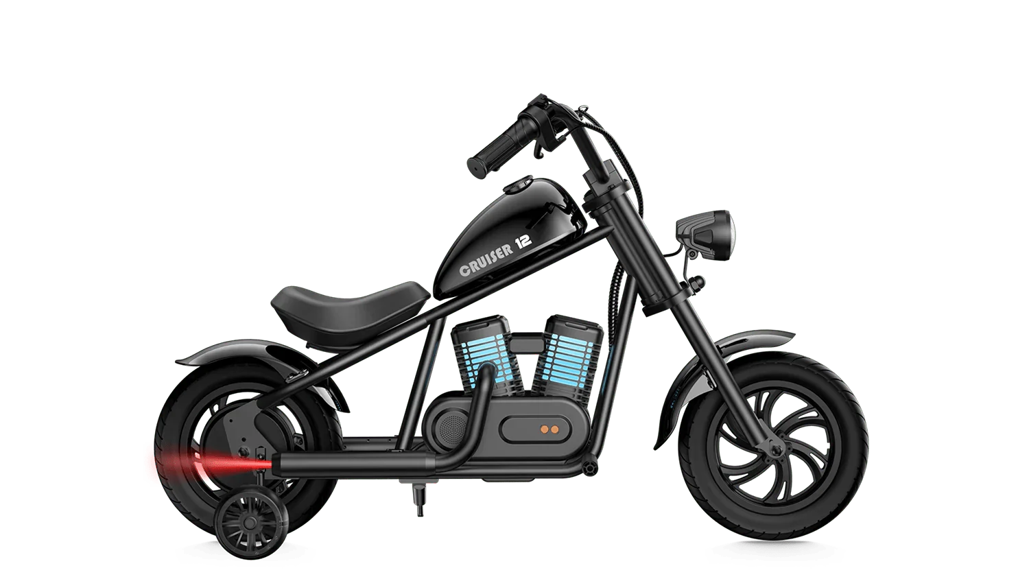 HYPER GOGO Cruiser 12 Plus Kids Electric Mini Motorcycle eBike - 21.9v 160 w - Youth eMotorcycle - HYPER|BLACKNOTR|2256 eBike Super Shop