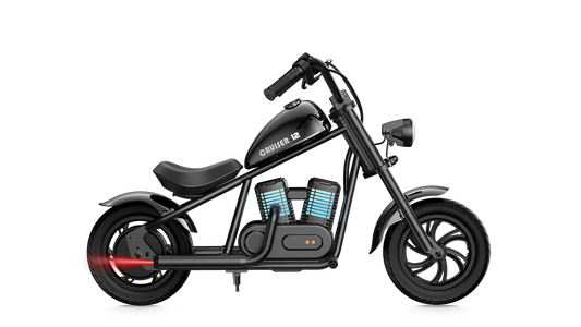 HYPER GOGO Cruiser 12 Plus Kids Electric Mini Motorcycle eBike - 21.9v 160 w - Youth eMotorcycle - HYPER|BLACKNOTR|2256 eBike Super Shop