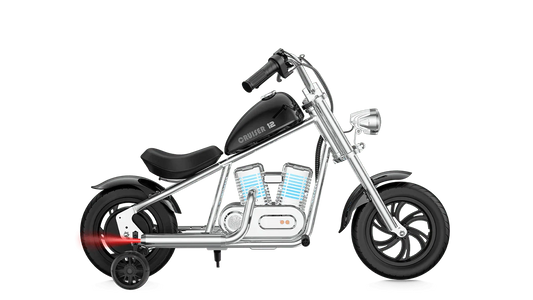 HYPER GOGO Cruiser 12 Plus (W APP) Kids Electric Mini Motorcycle eBike - 21.9v 160 w - Youth eMotorcycle - HYPER|BLACKTRAIN|2267 eBike Super Shop