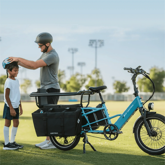 LECTRIC XPedition Cargo 750 w - Fat Tire Electric Cargo eBike - Cargo eBike - LECTR|BLUE|1755 eBike Super Shop