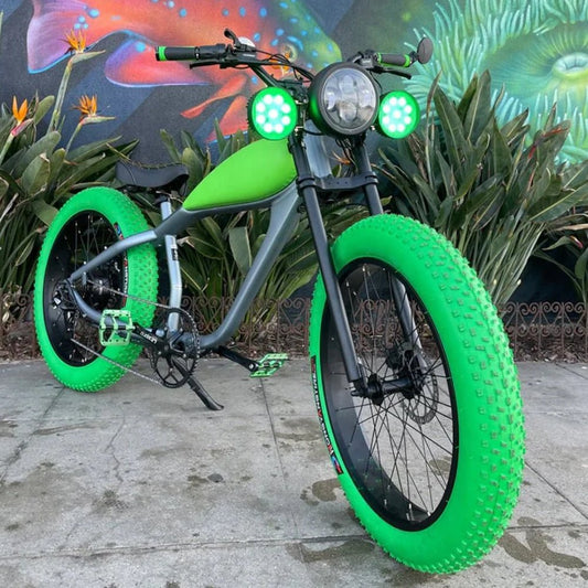 REVI Cheetah Plus – Cheeba Edition 750W Custom Electric Fat Tire eBike - Cafe Racers - REVI|CHEET|Cheeba|0816 eBike Super Shop