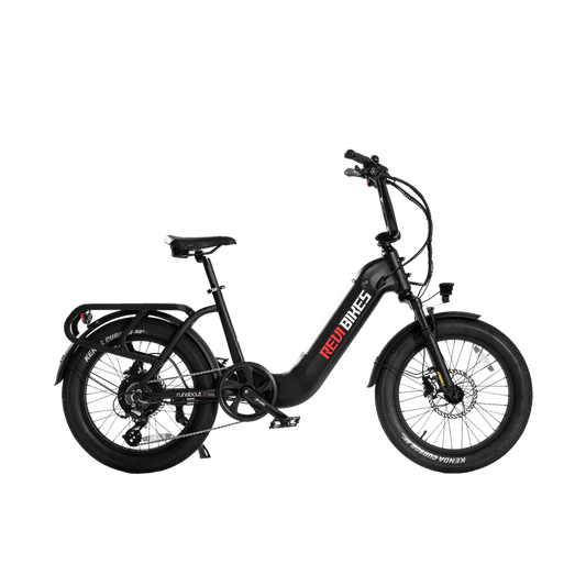 REVI Runabout 2 750w Step Thru Ebike 20x3 Fat Tire Mini Electric Cargo eBike - Cargo eBike - REVI|CARGO|BLACK|0044 eBike Super Shop
