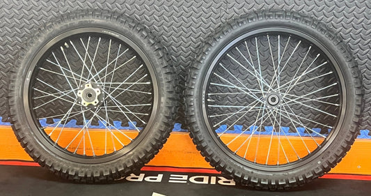 Surron eMoto Wheel Set Shinko 244 Dual Sport 19"/19" Front & Rear Wheel & Tire Set for Moto Bikes *Does not include rotor or sprocket* - Surron Wheel & Tire Set - EBIKE|2791 eBike Super Shop