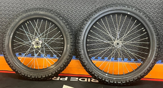 Talaria eMoto Wheel Set Shinko 244 Dual Sport 18"/19" Front & Rear Wheel & Tire Set for Moto Bikes *Does not include rotor or sprocket* - Talaria Wheel & Tire Set - EBIKE|2820 eBike Super Shop