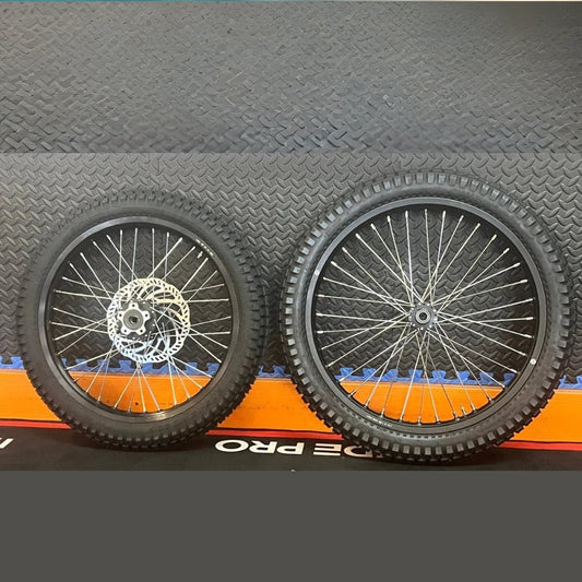 Throne eMoto Wheel Set Shinko 241 Dual Sport 19"/21" Front & Rear Wheel & Tire Set for Moto Bikes *Does not include rotor or sprocket* - Throne Wheel & Tire Set - Throne | Shinko | 19 inch | Front Wheel & Tire Set eBike Super Shop