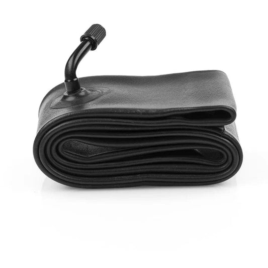 A black Super73 K1D 16x2.4 inner tube displayed against a white background.