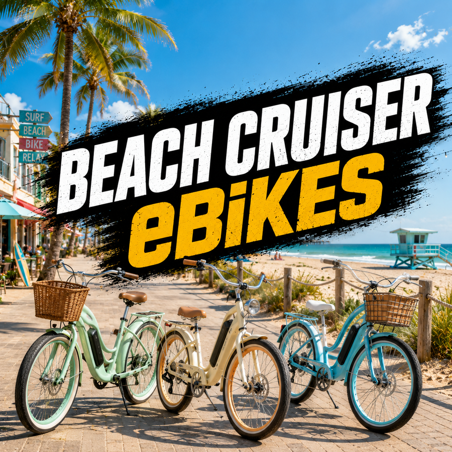 Beach Cruiser Electric Bikes Available for Shipping