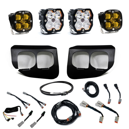 Squadron 2.0 Sport/Squadron Sae Dual Fog Pocket Light Kit Ford 2020-22 F-250/350 Super Duty Baja Amber Baja Designs