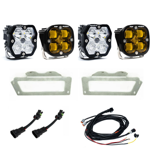 Squadron 2.0 Sport/Squadron Sae Dual Fog Pocket Light Kit Ram 2009-12 1500 2010-18 2500/3500 Baja Designs