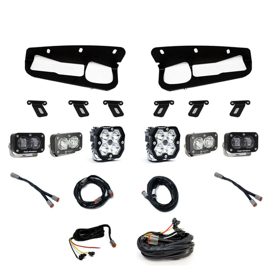 Squadron 2.0 Sport/S2 Sport/S2 Sae Sportman Fog Pocket Light Kit Ford 2021-27 Bronco 2022-24 Bronco Raptor w/ Steel Bumper Clear Baja Designs