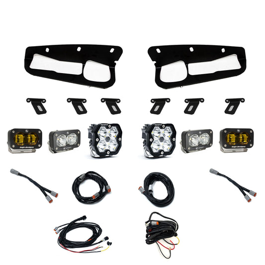 Squadron 2.0 Sport/S2 Sport/S2 Sae Sportman Fog Pocket Light Kit Ford 2021-27 Bronco 2022-24 Bronco Raptor w/ Steel Bumper Baja Amber Baja Designs