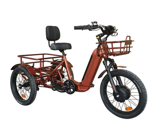 BREEZY Electric Trike 3 Wheel eBike 20" X 4" GTX-48v 500 w Fat Tire Electric Tricycle