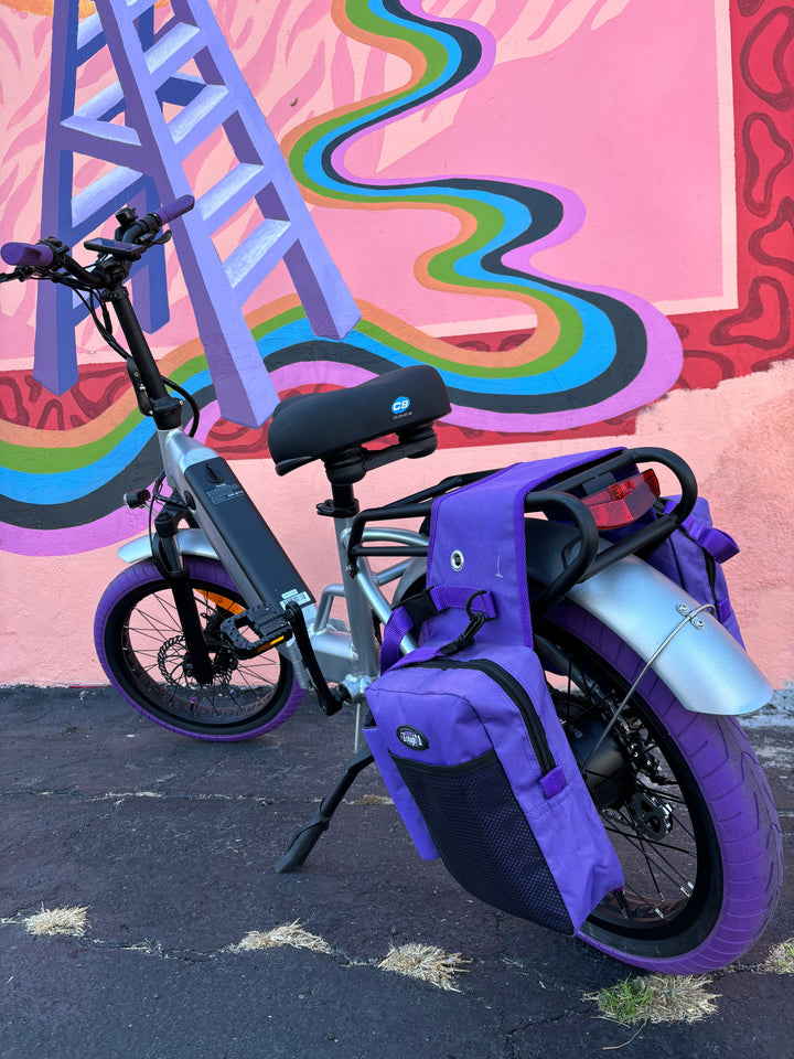 Custom Purple Rain 750 w Electric Folding eBike 20x3 Fat tire electric bike - eBike Super Shop