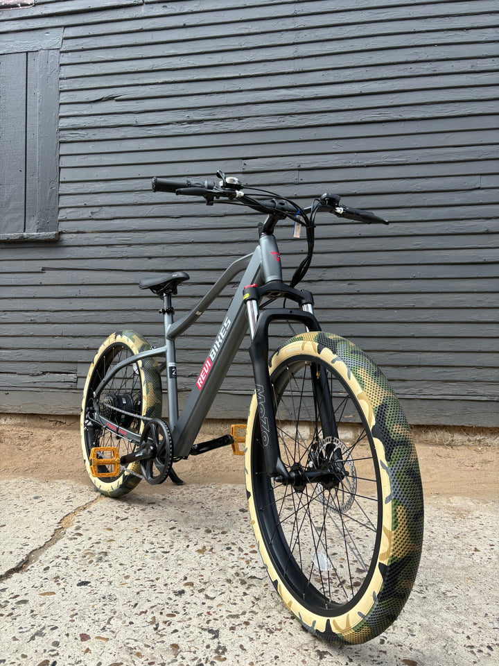 Custom Military Camo 750 w Electric Urban eBike  26x2.1 Urban tire electric bike - eBike Super Shop