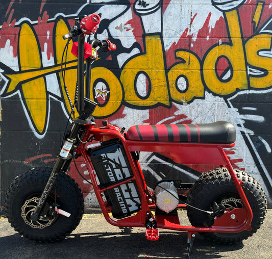 Custom EBOX Red Dragster X Fat Tire Electric Moto Bike - Electric Pit Bike - EBIKE|1357 eBike Super Shop