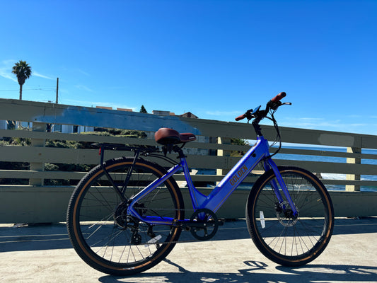 Custom Blue Monday 500 w Electric e-Moto Style eBike 27.5x2.2 Urban tire electric bike