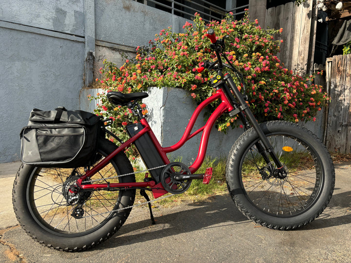 Custom Red Rover 750 w Fat Tire Electric Beach Cruiser eBike 26x4 Fat Custom Red Rover 750 w Fat Tire Electric Beach Cruiser eBike 26x4 Fat