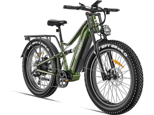 A black Freesky Swift Horse Pro X-6E electric bike with fat tires, front suspension, and a rear rack, displayed on a white background.