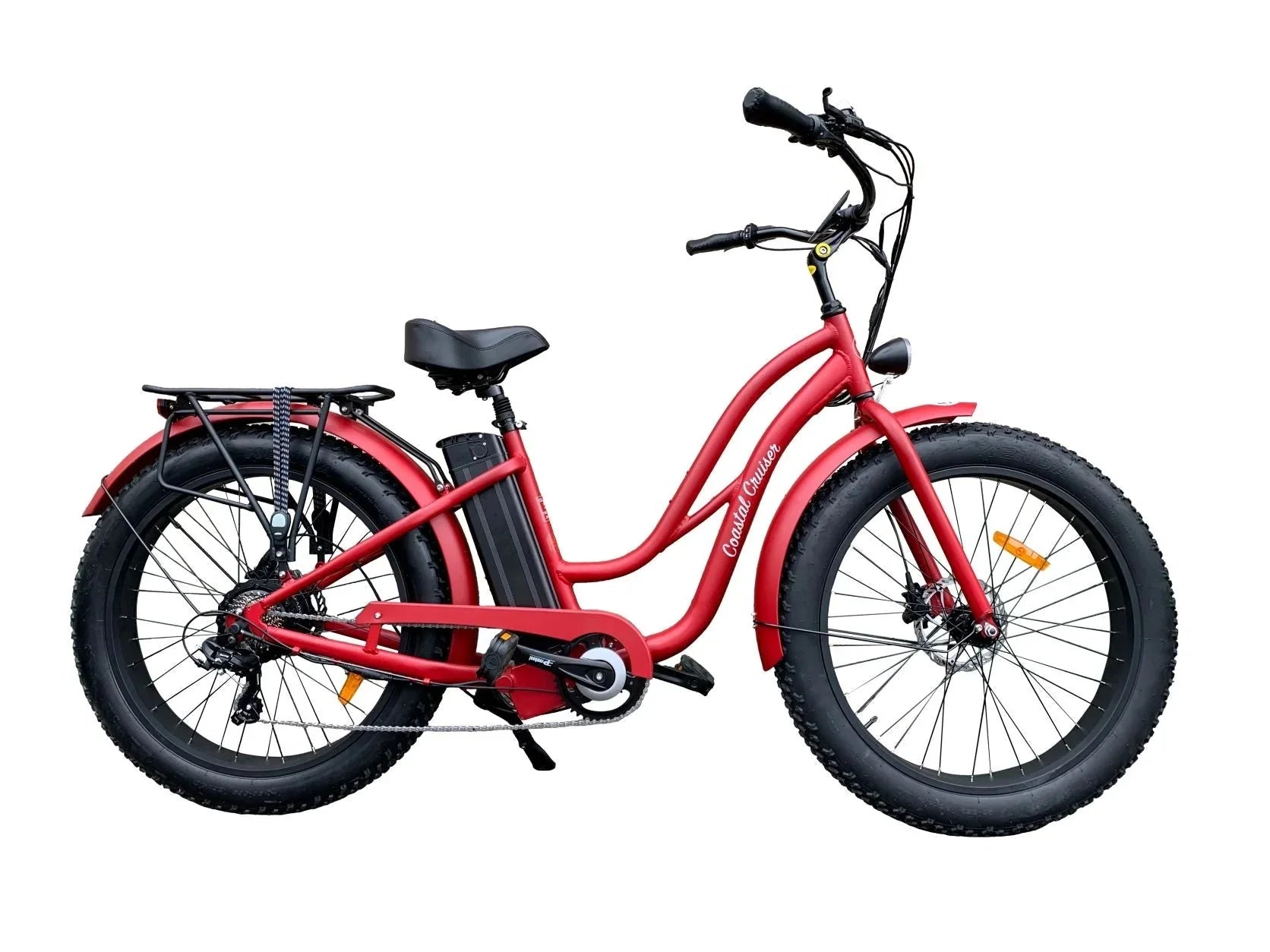 Big Bear eBikes COASTAL CRUISER 52V 26 Thru 750 w Ready to Ride Step Thru Ebike 26x4 Fat Tire Electric Beach Cruiser eBike