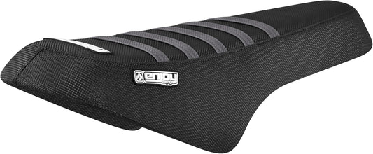 Black and grey ribbed seat cover accessory