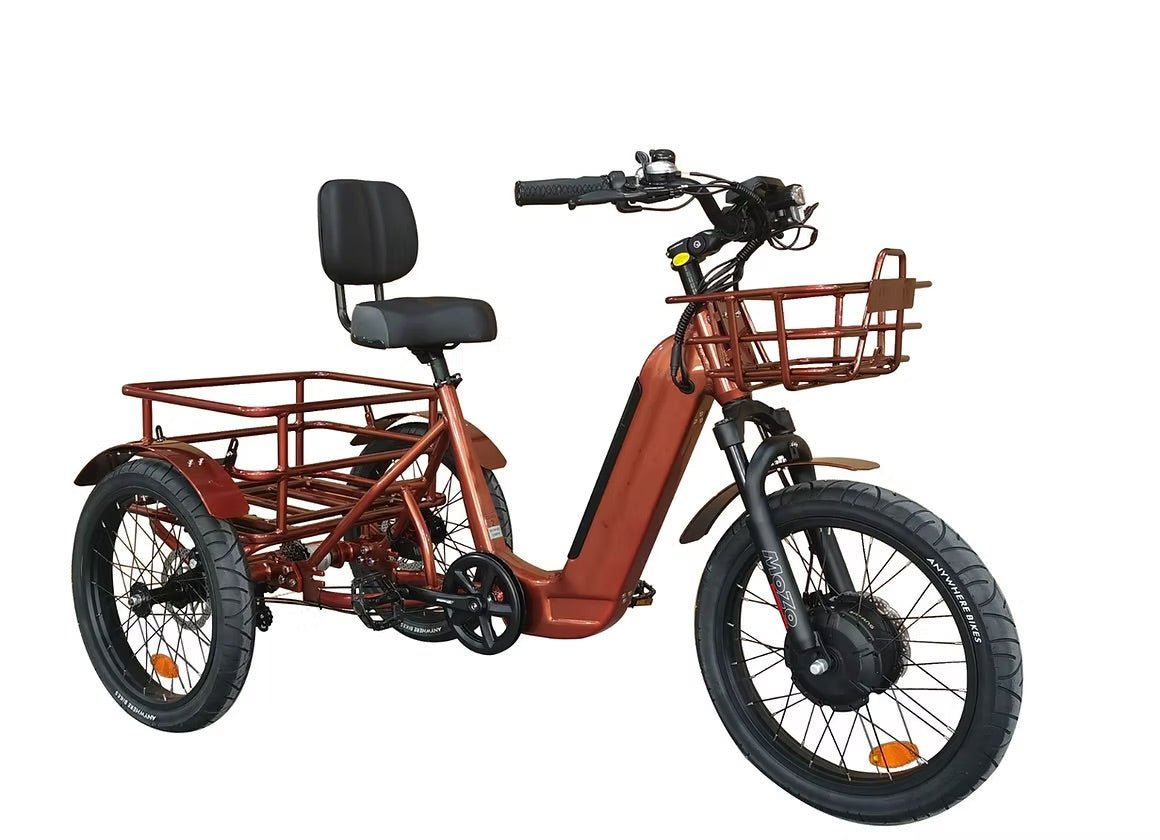 3 wheel bicycle with engine eBike Breezy Electric Trike - Copper