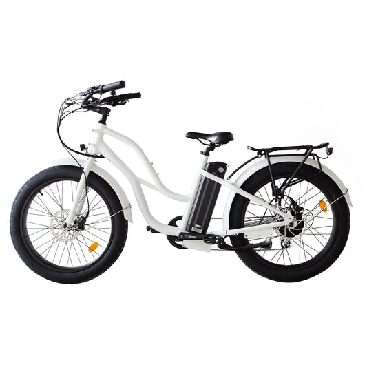 Coastal Cruiser 52V 24 Thru 750W Step Thru Ebike 24x3 Fat Tire Fat Tire Cruiser