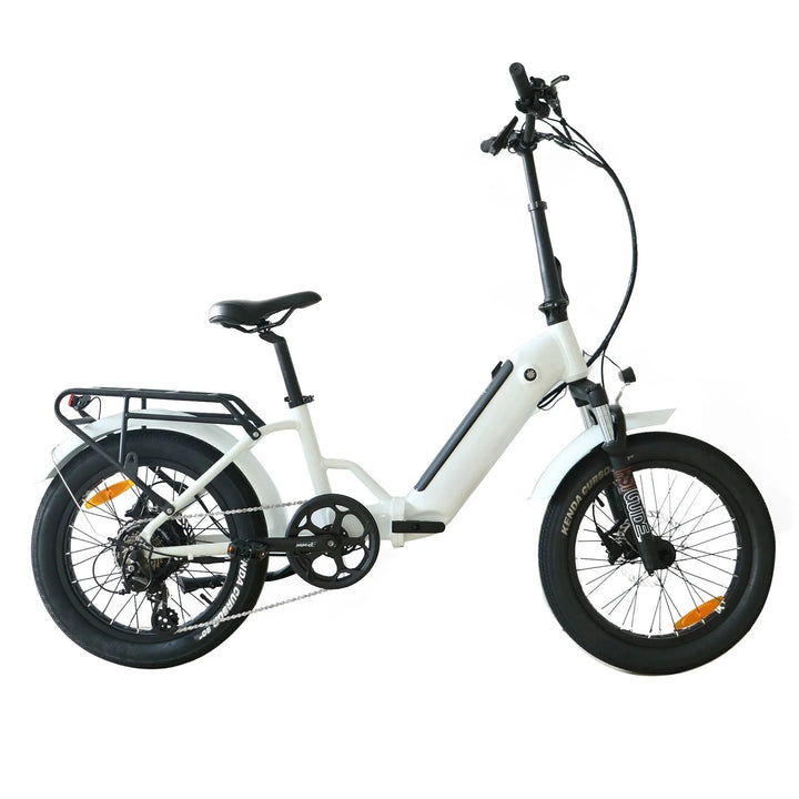Coastal Cruiser CC Folding 750w Step Thru Ebike 20x3 Fat Tire Folding Electric Bike - Folding eBike - COAST|FOLDI|WHITE|0018 eBike Super Shop