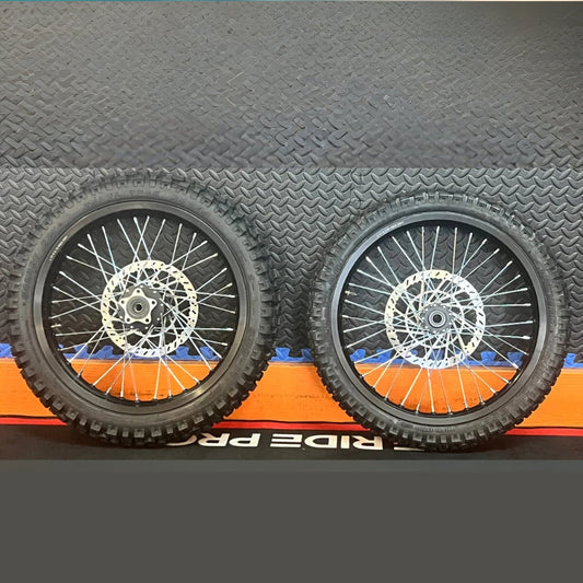 eMoto Wheel Set Shinko 244 Dual Sport 17"/17" Front & Rear Wheel & Tire Set for Moto Bikes *Does not include rotor or sprocket*