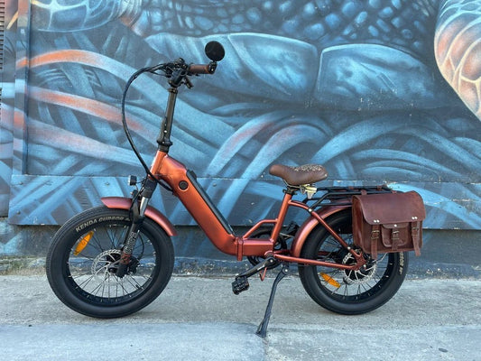 eBike Aged Brown Leather Saddle Bags for ebike - Accessories - EBIKE|ACCES|0452 eBike Super Shop