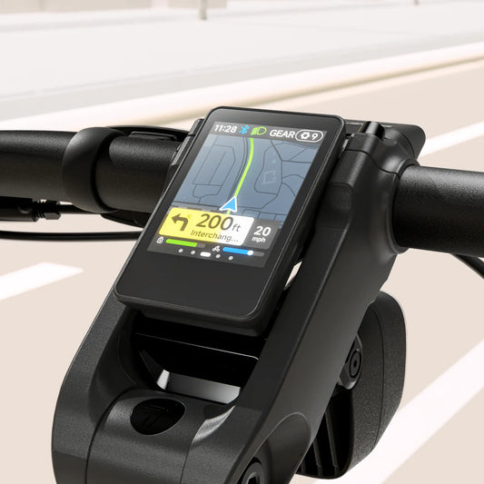 A black Segway Myon eBike displayed on a white background, showcasing its sleek frame, integrated battery, and modern design.