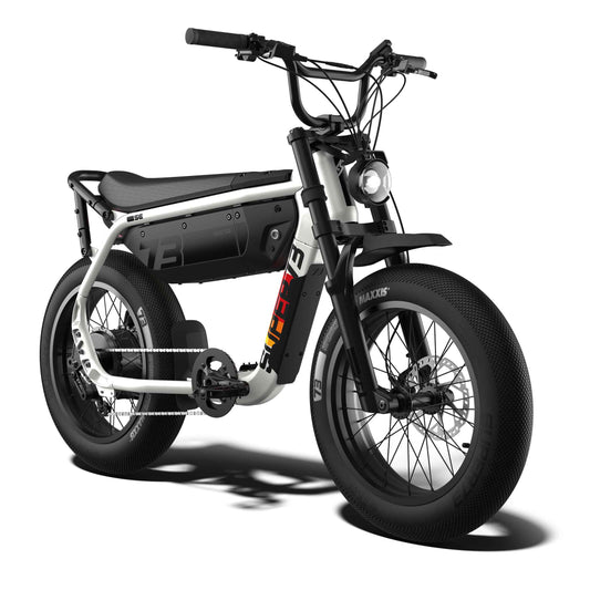 Super73 M1D SE eBike in Baja color, side view, displayed on a white background