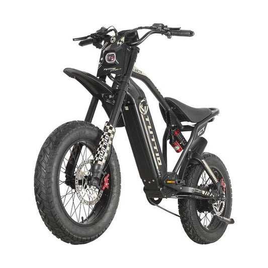 Black eMOTO TUTTIO ICT electric scooter for adults, product image, available for pre-order, expected end of December delivery