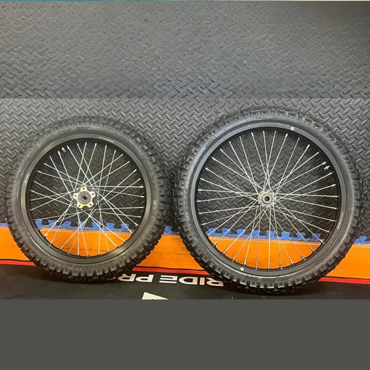 Eride eMoto Wheel Set Shinko 244 Dual Sport 18"/19" Front & Rear Wheel & Tire Set for Moto Bikes *Does not include rotor or sprocket* - Eride Wheel & Tire Set - EBIKE|2758 eBike Super Shop