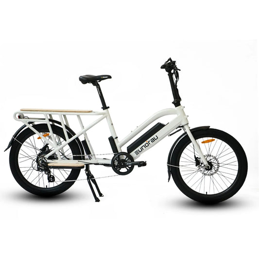 EUNORAU Max Cargo 750w Step Thru eBike 24x2.4 Road Electric Cargo eBike