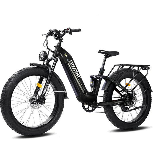 FREESKY Wildcat Pro A-340 1000 w Step Thru Ebike 4 Fat Tire Electric Fat Tire Mountain eBike